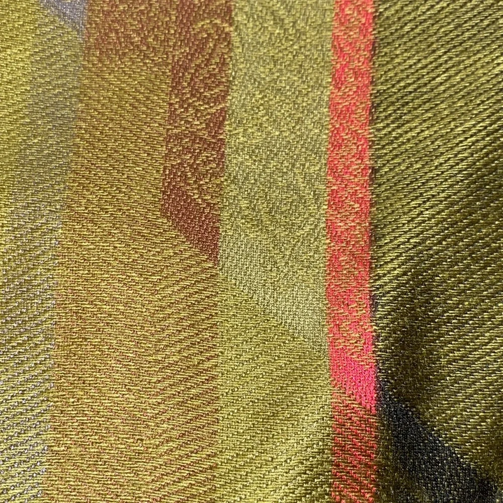 Pashmina & Silk Beautifully Designed Multi-Colored Soft Flowing Shaw 27”W x 66 L